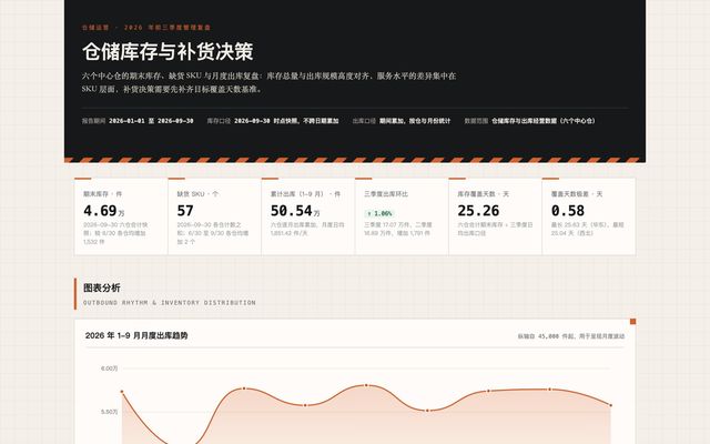 仓储库存与补货决策真实报告截图